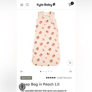 Kyte Baby Sleep Bag in Peach 1.0
